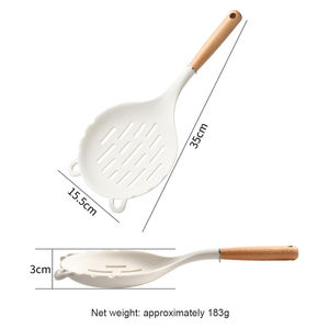 Cuchara perforada multifuncional para el hogar, cuchara de silicona resistente al calor, cuchara grande con filtro, cuchara para cocina, olla caliente, pasta - Product Image 2