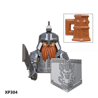 Figurines de Chevaliers Médiévaux en Mini Blocs de Construction, Accessoires d'Armes et d'Équipements, Scène MOC DIY, Ornement de Bureau à Collectionner