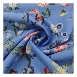 Tissu pour robe en polyester et élasthanne 75D imprimé, extensible sur quatre côtés - Product Image 1