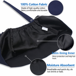 Zhenbang Soft-Top verstellbare Peeling kappen Satin gefüttert mit Knopf Arbeits hut Schweiß band Elastische Bandage Binden Hüte - Product Image 3