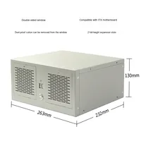 Server Industri Kecil Terpasang di Dinding, Motherboard ITX Multi-Port Serial 2-Slot, Bentuk MicroATX, Siap Pakai 1U, Visual Embedded