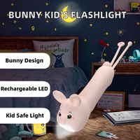 Lampe torche LED rechargeable Teprewes Bunny pour enfants avec variateur d'intensité - Cadeau amusant pour Pâques et anniversaire, idéal pour le camping, l'exploration en plein air et les promenades avec le chien