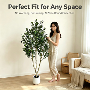 Olivier artificiel fruitier 150 cm, réaliste, faux <span class=keywords><strong>Olea</strong></span> <span class=keywords><strong>Europaea</strong></span> en pot, pour la décoration de la maison, du salon, de la terrasse et du balcon - Product Image 2