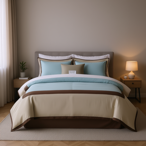 Set Copripiumino 7 Pezzi Stile Moderno in Poliestere Anti-Pilling Lavabile in Lavatrice Biancheria da Letto D0100H5PGRP - Product Image 2