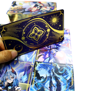 พิมพ์ไพ่ทาโรต์แบบกำหนดเอง ขอบโฮโลแกรม ไพ่ทาโรต์ 78 ใบ ขอบสีทอง ไพ่ทาโรต์อนิเมะ และไพ่พยากรณ์ - Product Image 2