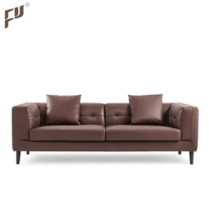 Profesyonel fabrika kaynağı yüksek kaliteli ev kanepeler Luxus tasarım Modern Villa oturma odası deri mobilya kanepe