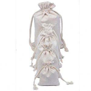 Sac fourre-tout en toile écologique en gros avec cordon de serrage en coton, motif logo, polyvalent pour le shopping, les cadeaux, la promotion, recyclable - Product Image 3