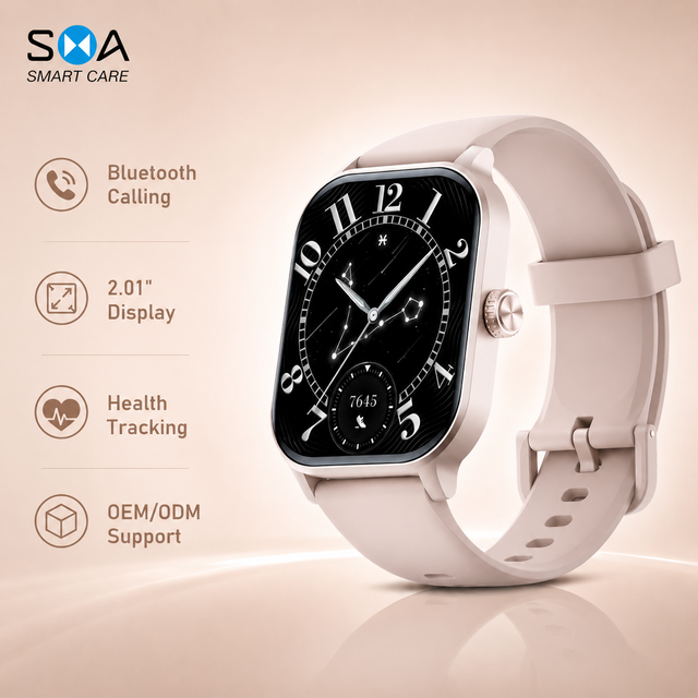 New Trends Wholesale Custom Slim Square Smartwatch 2.01 Inch Touch Screen Activity Tracker for Daily Health Monitoring