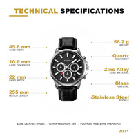 Grosir Jam Tangan SKMEI 2071 Terlaris 3atm Tahan Air Kulit Emas Mewah Pria Jam Tangan Quartz Kronograf Sport