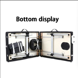 High Quality Three-Section Aluminum Alloy Massage Bed Foldable <b>Height</b> <b>Adjustable</b> Luxurious Synthetic Leather Eyelash Treatment - Product Image 5