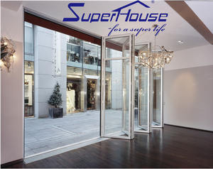 Puertas Exteriores Usadas Superhouse <span class=keywords><strong>en</strong></span> <span class=keywords><strong>Venta</strong></span>, Puerta Exterior de Patio de Aluminio Plegable Tipo Acordeón - Product Image 6