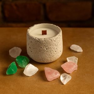 Portavelas Cilíndrico de Hormigón Artístico de Tamaño Mini para Velas Aromáticas - Product Image 5