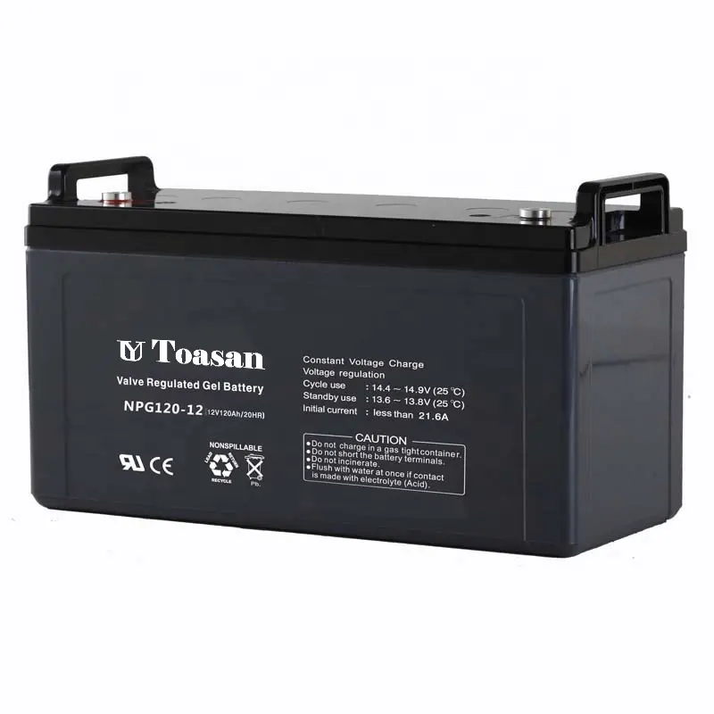Tosom NPG120-12 (12v120ah) bateria de gel de chumbo ácido selado de qualidade estável