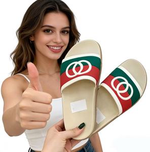 2025 New Designer PVC <b>Leather</b> <b>Men's</b> Shoes Fashion Flat Women Slides <b>Slippers</b> Outdoor Beach Walking Style Shoes <b>Men</b> <b>Slippers</b> - Product Image 1