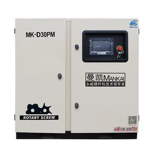 Mankai Factory Price Two Stages Double Stage PM VSD Screw Air Compressor 8Bar 10Bar 2 Stage Industrial Air-compressors Pump