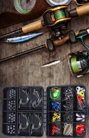 Topind — accessoires de pêche, Kit comprenant des hameçons Jig, balles, gouttes, glands