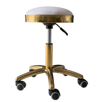 Salon de beauté de luxe pompe hydraulique tabouret de barbier chaise moderne réglable tabouret rotatif chaise avec roues salon de beauté