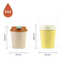 Tasse à café thermique compacte 280 ml de qualité supérieure en acier inoxydable 18/8 à double paroi isolée sous vide avec couvercle anti-déversement à clapet