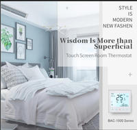 Termostat AC Tuya 24v Wifi Smart Central AC Thermostat Dua Pipa Empat Pipa AC110v 220v Sistem Pendingin Pemanas Lantai Rumah Hotel