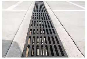 Grille de drainage en <span class=keywords><strong>fonte</strong></span> ductile métallique avec <span class=keywords><strong>plaque</strong></span> de couverture carrée pour eaux usées - Product Image 2