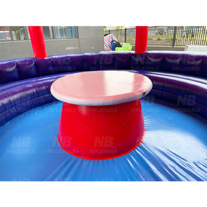 Piscine gonflable rouge et bleue avec auvent, tente de salon circulaire portable pour fêtes dans la cour et rassemblements en plein air - Product Image 5