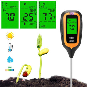 Upgrade Vier In Één Digitale Ph-Meter-Tuinbouwgereedschap Bodemvochtmonitor Met Lcd-Display-Temperatuur Zonlicht Tester - Product Image 3