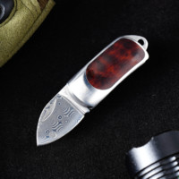 Couteau pliant en acier Damas miniature GT-DM045 en bois de santal, couteau léger EDC adapté à un usage quotidien
