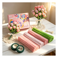 TOYSRUNNER Kreatives DIY-Bastelset für Kinder ab 3 Jahren – Samt-Fuzzy-Draht 7mm Material für Lernprojekte, farbenfrohe Dekoration