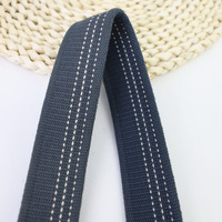 Ruban en toile de 38 mm, sangle en polyester et coton de 2,5 mm d'épaisseur pour ceinture, bricolage, sac, accessoires de couture et laisse pour chien
