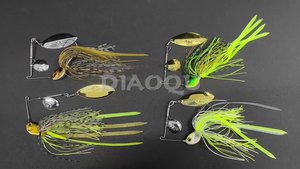 Haute qualité 7G <span class=keywords><strong>Buzz</strong></span> appât Spinner nouveauté appât artificiel dur jupe en caoutchouc noir Construction en métal pour la pêche en ruisseau - Product Image 2