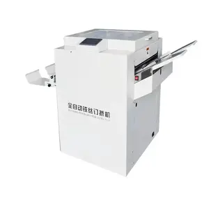 Máquina de encuadernación plegable de papel, fabricante de folletos, carpeta de puntada plana para gran oferta