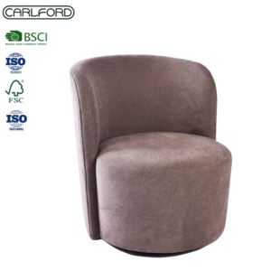 Sillones Giratorios Modernos CARLFORD de Tela para Sala de Estar, Muebles para el Hogar, Sillón con Base de Metal Negro, Sillones para Sala de Estar - Product Image 2