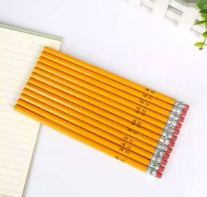 High Quality Custom Hb Red Board Wood Yellow Body Children Pencil With <b>Eraser</b> - Product Image 4