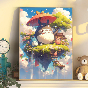 Peinture à l'huile numérique Hayao <span class=keywords><strong>Miyazaki</strong></span> DIY 2025 – Nouveau kit de coloriage de dessins animés peints à la main pour le soulagement du stress – Art acrylique moderne - Product Image 2