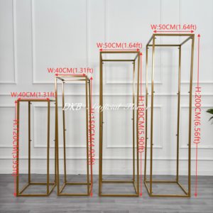 Support à fleurs en métal doré pour centre de table, support à fleurs de haute qualité pour la décoration d'événements, présentoir floral pour fête - Product Image 1