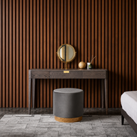 Panneau acoustique moderne insonorisant et écologique en bois plaqué MDF et fibre de polyester pour salon et chambre à coucher