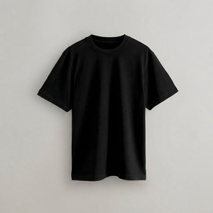 T-shirt graphique noir 100% coton respirant pour homme, coupe ample, manches courtes, col rond, imprimé sur le devant, tee-shirt décontracté streetwear - Product Image 1
