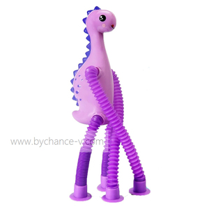 Tubes extensibles dinosaures anti-stress pour enfants, cadeau gratuit pour les fêtes, idéal pour les voyages en avion, en voiture et les jeux intérieurs silencieux - Vente chaude - Product Image 3