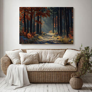 Murali in tela: opere <span class=keywords><strong>d</strong></span>'arte Decorative per la stampa di paesaggi forestali autunnali adatte per la decorazione domestica come regali - Product Image 4