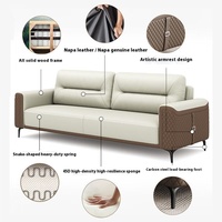 Ensemble de canapés modulaires inclinables Xipi pour bureau, revêtement en cuir synthétique moderne, pour entreprises, réceptions VIP, hôtels, écoles, appartements, salons
