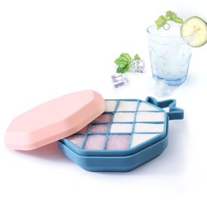 Mới Nhất Sô Cô La Khuôn Khay Không Dính Tái Sử Dụng Dứa Hình <span class=keywords><strong>Ice</strong></span> Cube Khuôn Mẫu Với Nắp - Product Image 4