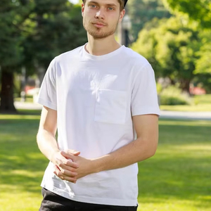 Chất Lượng Cao Thoải Mái Ngắn Tay Áo T-Shirt Cotton Thoáng Khí Vải Dệt Kim Nhiều In Thiết Kế Cho Xã Hội Thư Giãn Mặc - Product Image 1