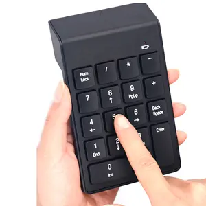 Teclado numérico Delgado inalámbrico de 2,4G, 18 teclas con Mini receptor USB, modo de reposo automático, nuevo teclado numérico profesional