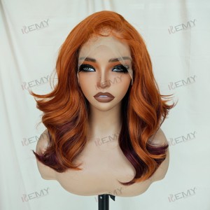 KEMY capelli di alta qualità senza colla 13*6 HD capelli sintetici biondo corpo sciolto onda evidenziazione <span class=keywords><strong>parrucca</strong></span> da <span class=keywords><strong>donna</strong></span> nera trasparente - Product Image 3