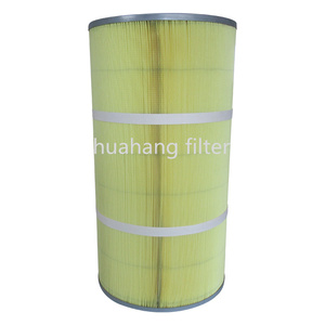Filtro de cartucho redondo de buena venta para extracción de polvo de tornillo, filtro de poliéster de Unión hilada no tejida plisado cilíndrico - Product Image 1