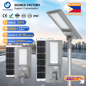Iluminación para Caminos Rurales, SMD IP65, Impermeable, Exterior, Aluminio, 100w 200w 300w 500w, Lámpara Solar LED Integrada Todo en Uno - Product Image 1