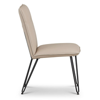 Chaises de salle à manger modernes en métal pour table à manger, chaises de salle à manger nordiques en cuir pour restaurant et cuisine
