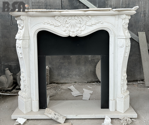 เตาผิงหินอ่อนธรรมชาติหินแกะสลักมือสำหรับใช้ในบ้านห้องนั่งเล่นโรงแรมอพาร์ทเมนท์อิสระ - Product Image 2