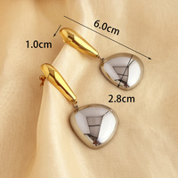 Boucles d'oreilles pendantes FANKE en acier inoxydable plaqué or 18 carats, forme goutte d'eau, pour femme, cadeau de fête, tendance, anti-rouille
