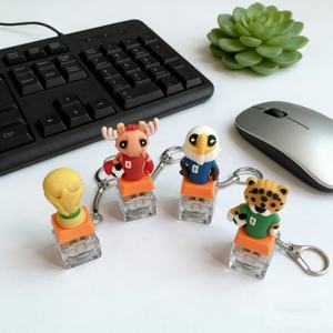 Porte-clés mascotte de la Coupe du monde de football USA Mexique 2026, porte-clés souvenir de football mignon, collections et cadeaux pour les fans - Product Image 2